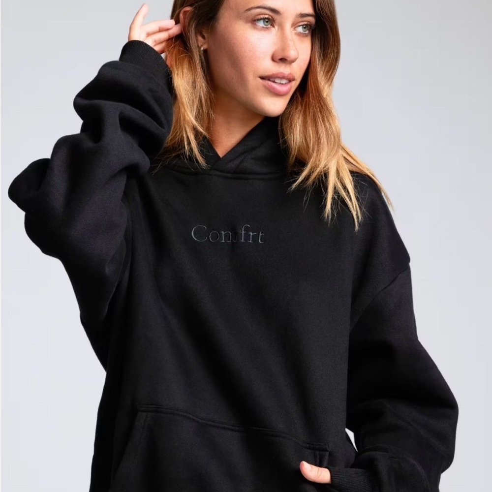 Black Comfort Oversized Hoodie Sweatshirt